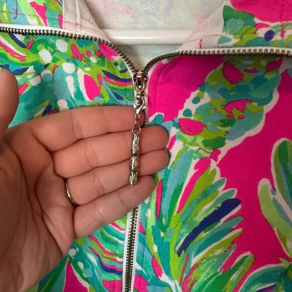 Lilly Pulitzer Brigantine Zip Up Jacket Raz Berry Shady Lady Size XXS Bold - Picture 4 of 9